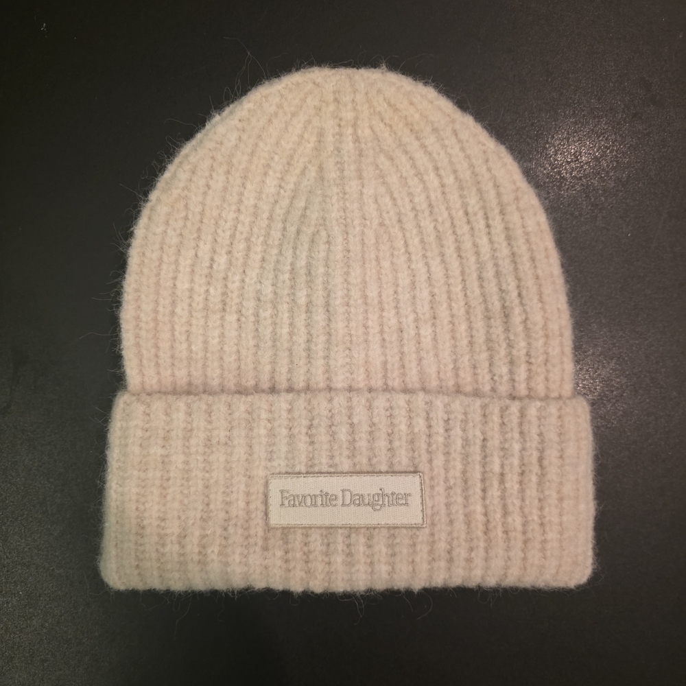 Favorite Daughter Soft Beige Knit Hat